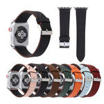 Für Apple Watch Ultra 49 mm &amp; Watch Ultra 2 49 mm / Series 10 46 mm / 9 &amp; 8 &amp; 7 45 mm / SE 3 &amp; SE 2 &amp; 6 &amp; SE 5 &amp; 4 44 mm / 3 &amp; 2 &amp; 1 42 mm: Schlichtes, modisches Echtlederarmband mit Lochmuster, 42 mm
