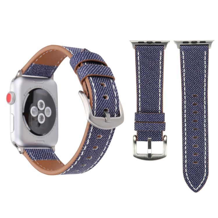 Für Apple Watch Ultra 49 mm &amp; Watch Ultra 2 49 mm / Series 10 46 mm / 9 &amp; 8 &amp; 7 45 mm / SE 3 &amp; SE 2 &amp; 6 &amp; SE 5 &amp; 4 44 mm / 3 &amp; 2 &amp; 1 42 mm: Schlichtes, modisches Armband aus echtem Leder im Cowboy-Stil, 42 mm