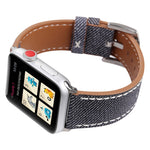 Für Apple Watch Ultra 49 mm &amp; Watch Ultra 2 49 mm / Series 10 46 mm / 9 &amp; 8 &amp; 7 45 mm / SE 3 &amp; SE 2 &amp; 6 &amp; SE 5 &amp; 4 44 mm / 3 &amp; 2 &amp; 1 42 mm: Schlichtes, modisches Armband aus echtem Leder im Cowboy-Stil, 42 mm