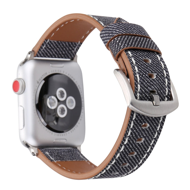 Für Apple Watch Ultra 49 mm &amp; Watch Ultra 2 49 mm / Series 10 46 mm / 9 &amp; 8 &amp; 7 45 mm / SE 3 &amp; SE 2 &amp; 6 &amp; SE 5 &amp; 4 44 mm / 3 &amp; 2 &amp; 1 42 mm: Schlichtes, modisches Armband aus echtem Leder im Cowboy-Stil, 42 mm
