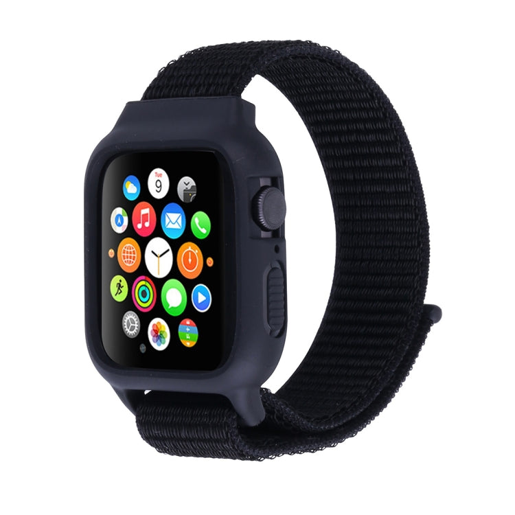 Nylon-Armband mit Klettverschluss für Apple Watch Ultra 49 mm &amp; Watch Ultra 2 49 mm / Series 10 46 mm / 9 &amp; 8 &amp; 7 45 mm / SE 3 &amp; SE 2 &amp; 6 &amp; SE &amp; 5 &amp; 4 44 mm / 3 &amp; 2 &amp; 1 42 mm