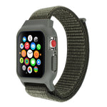 Nylon-Armband mit Klettverschluss für Apple Watch Ultra 49 mm &amp; Watch Ultra 2 49 mm / Series 10 46 mm / 9 &amp; 8 &amp; 7 45 mm / SE 3 &amp; SE 2 &amp; 6 &amp; SE &amp; 5 &amp; 4 44 mm / 3 &amp; 2 &amp; 1 42 mm
