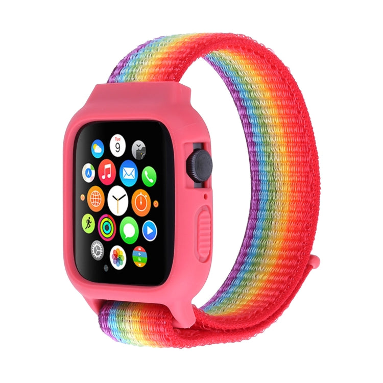Nylon-Armband mit Klettverschluss für Apple Watch Ultra 49 mm &amp; Watch Ultra 2 49 mm / Series 10 46 mm / 9 &amp; 8 &amp; 7 45 mm / SE 3 &amp; SE 2 &amp; 6 &amp; SE &amp; 5 &amp; 4 44 mm / 3 &amp; 2 &amp; 1 42 mm