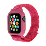 Nylon-Armband mit Klettverschluss für Apple Watch Ultra 49 mm &amp; Watch Ultra 2 49 mm / Series 10 46 mm / 9 &amp; 8 &amp; 7 45 mm / SE 3 &amp; SE 2 &amp; 6 &amp; SE &amp; 5 &amp; 4 44 mm / 3 &amp; 2 &amp; 1 42 mm