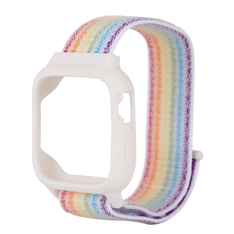 Nylon-Armband mit Klettverschluss für Apple Watch Ultra 49 mm &amp; Watch Ultra 2 49 mm / Series 10 46 mm / 9 &amp; 8 &amp; 7 45 mm / SE 3 &amp; SE 2 &amp; 6 &amp; SE &amp; 5 &amp; 4 44 mm / 3 &amp; 2 &amp; 1 42 mm