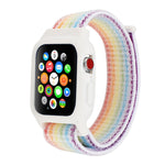 Nylon-Armband mit Klettverschluss für Apple Watch Ultra 49 mm &amp; Watch Ultra 2 49 mm / Series 10 46 mm / 9 &amp; 8 &amp; 7 45 mm / SE 3 &amp; SE 2 &amp; 6 &amp; SE &amp; 5 &amp; 4 44 mm / 3 &amp; 2 &amp; 1 42 mm