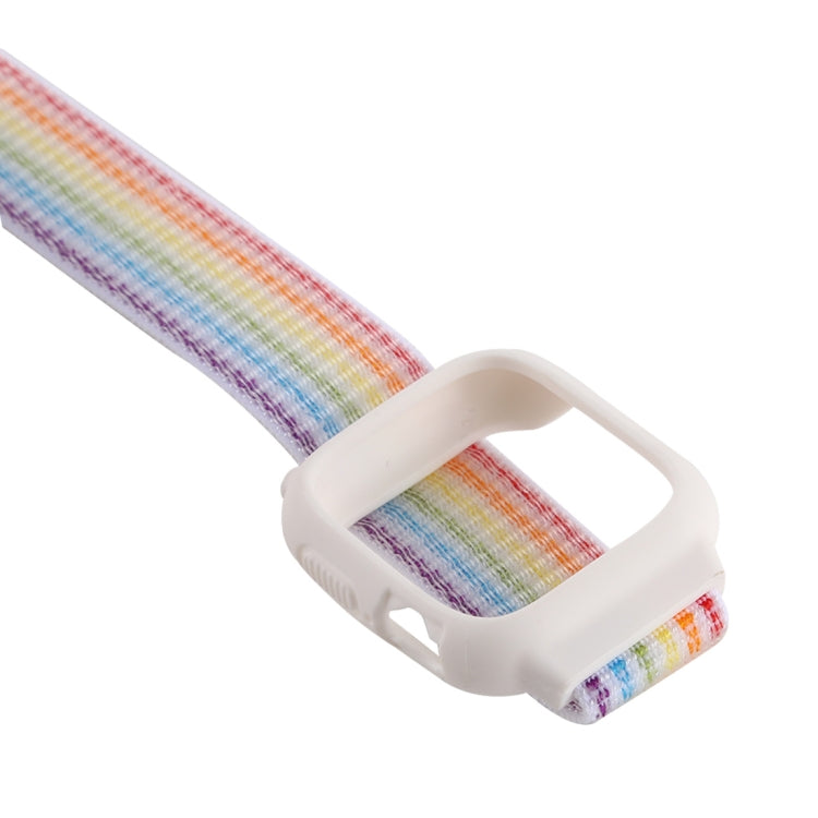 Nylon-Armband mit Klettverschluss für Apple Watch Ultra 49 mm &amp; Watch Ultra 2 49 mm / Series 10 46 mm / 9 &amp; 8 &amp; 7 45 mm / SE 3 &amp; SE 2 &amp; 6 &amp; SE &amp; 5 &amp; 4 44 mm / 3 &amp; 2 &amp; 1 42 mm