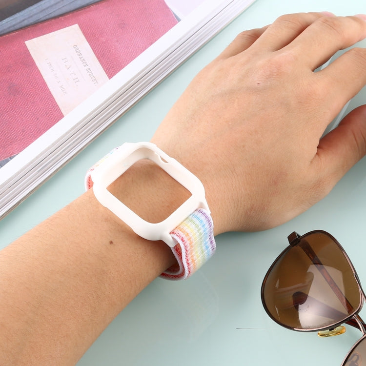 Nylon-Armband mit Klettverschluss für Apple Watch Ultra 49 mm &amp; Watch Ultra 2 49 mm / Series 10 46 mm / 9 &amp; 8 &amp; 7 45 mm / SE 3 &amp; SE 2 &amp; 6 &amp; SE &amp; 5 &amp; 4 44 mm / 3 &amp; 2 &amp; 1 42 mm