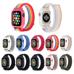 Nylon-Armband mit Klettverschluss für Apple Watch Ultra 49 mm &amp; Watch Ultra 2 49 mm / Series 10 46 mm / 9 &amp; 8 &amp; 7 45 mm / SE 3 &amp; SE 2 &amp; 6 &amp; SE &amp; 5 &amp; 4 44 mm / 3 &amp; 2 &amp; 1 42 mm