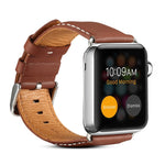 Denior Umweltfreundliches Luxus-Lederarmband für Apple Watch Series 10 42 mm / 9, 8 und 7 41 mm / SE 3, SE 2, SE 6, SE 5 und 4 40 mm / 3, 2 und 1 38 mm