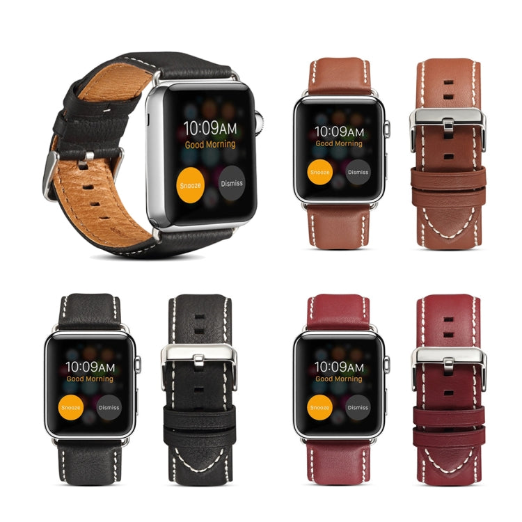 Denior Umweltfreundliches Luxus-Lederarmband für Apple Watch Series 10 42 mm / 9, 8 und 7 41 mm / SE 3, SE 2, SE 6, SE 5 und 4 40 mm / 3, 2 und 1 38 mm