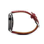 Denior Uhrenarmband aus Rindsleder mit Krokodilprägung für Apple Watch Ultra 49 mm &amp; Watch Ultra 2 49 mm / Series 10 46 mm / 9 &amp; 8 &amp; 7 45 mm / SE 3 &amp; SE 2 &amp; 6 &amp; SE 5 &amp; 4 44 mm / 3 &amp; 2 &amp; 1 42 mm