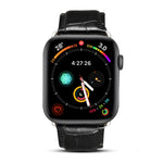 Denior Uhrenarmband aus Rindsleder mit Krokodilprägung für Apple Watch Ultra 49 mm &amp; Watch Ultra 2 49 mm / Series 10 46 mm / 9 &amp; 8 &amp; 7 45 mm / SE 3 &amp; SE 2 &amp; 6 &amp; SE 5 &amp; 4 44 mm / 3 &amp; 2 &amp; 1 42 mm