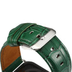 Denior Uhrenarmband aus Rindsleder mit Krokodilprägung für Apple Watch Series 10 42 mm / 9, 8 und 7 41 mm / SE 3, SE 2, 6, SE 5 und 4 40 mm / 3, 2 und 1 38 mm