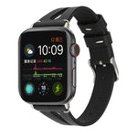 Schlichtes V-förmiges Lederarmband für Apple Watch Ultra 49 mm &amp; Watch Ultra 2 49 mm / Series 10 46 mm / 9 &amp; 8 &amp; 7 45 mm / SE 3 &amp; SE 2 &amp; 6 &amp; SE &amp; 5 &amp; 4 44 mm / 3 &amp; 2 &amp; 1 42 mm