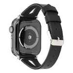 Schlichtes V-förmiges Lederarmband für Apple Watch Ultra 49 mm &amp; Watch Ultra 2 49 mm / Series 10 46 mm / 9 &amp; 8 &amp; 7 45 mm / SE 3 &amp; SE 2 &amp; 6 &amp; SE &amp; 5 &amp; 4 44 mm / 3 &amp; 2 &amp; 1 42 mm