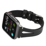 Schlichtes V-förmiges Lederarmband für Apple Watch Ultra 49 mm &amp; Watch Ultra 2 49 mm / Series 10 46 mm / 9 &amp; 8 &amp; 7 45 mm / SE 3 &amp; SE 2 &amp; 6 &amp; SE &amp; 5 &amp; 4 44 mm / 3 &amp; 2 &amp; 1 42 mm