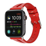 Schlichtes V-förmiges Lederarmband für Apple Watch Ultra 49 mm &amp; Watch Ultra 2 49 mm / Series 10 46 mm / 9 &amp; 8 &amp; 7 45 mm / SE 3 &amp; SE 2 &amp; 6 &amp; SE &amp; 5 &amp; 4 44 mm / 3 &amp; 2 &amp; 1 42 mm