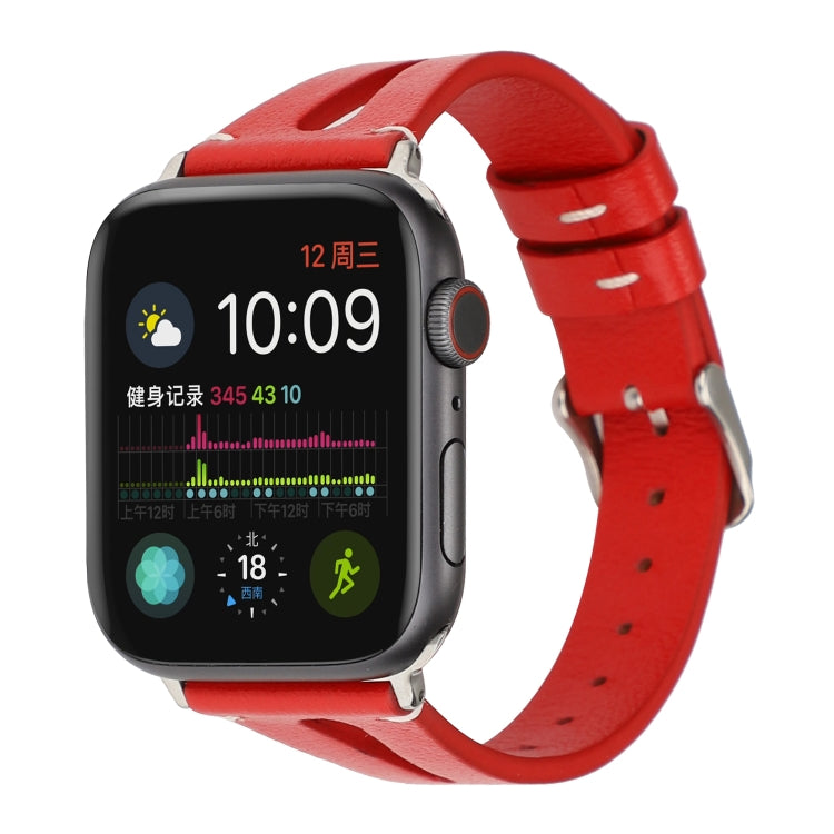 Schlichtes V-förmiges Lederarmband für Apple Watch Ultra 49 mm &amp; Watch Ultra 2 49 mm / Series 10 46 mm / 9 &amp; 8 &amp; 7 45 mm / SE 3 &amp; SE 2 &amp; 6 &amp; SE &amp; 5 &amp; 4 44 mm / 3 &amp; 2 &amp; 1 42 mm