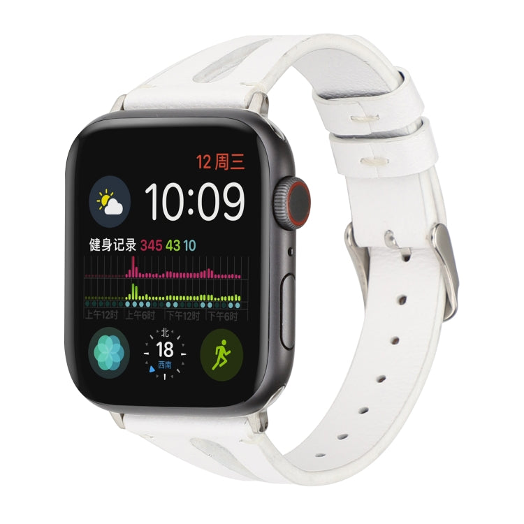 Schlichtes V-förmiges Lederarmband für Apple Watch Ultra 49 mm &amp; Watch Ultra 2 49 mm / Series 10 46 mm / 9 &amp; 8 &amp; 7 45 mm / SE 3 &amp; SE 2 &amp; 6 &amp; SE &amp; 5 &amp; 4 44 mm / 3 &amp; 2 &amp; 1 42 mm