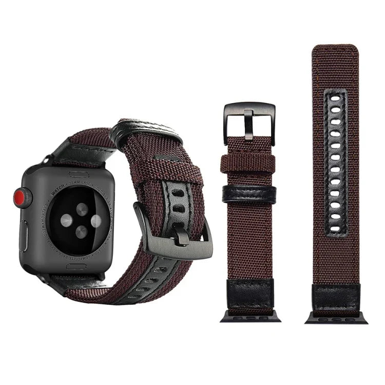 Nylon-Armband im Jeep-Stil mit Edelstahlschließe für Apple Watch Series 3, 2 und 1 (42 mm).