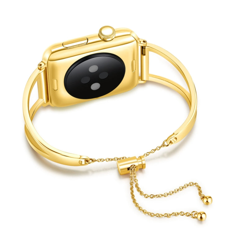 Metallarmband in V-Form mit Edelstahlschließe für Apple Watch Series 10 (42 mm), 9, 8 und 7 (41 mm), SE 3, SE 2, 6, SE, 5 und 4 (40 mm), 3, 2 und 1 (38 mm) und 7 (41 mm).