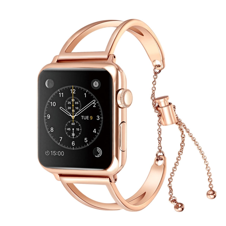 Metallarmband in V-Form mit Edelstahlschließe für Apple Watch Series 10 (42 mm), 9, 8 und 7 (41 mm), SE 3, SE 2, 6, SE, 5 und 4 (40 mm), 3, 2 und 1 (38 mm) und 7 (41 mm).