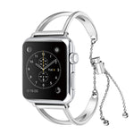 Metallarmband in V-Form mit Edelstahlschließe für Apple Watch Series 10 (42 mm), 9, 8 und 7 (41 mm), SE 3, SE 2, 6, SE, 5 und 4 (40 mm), 3, 2 und 1 (38 mm) und 7 (41 mm).