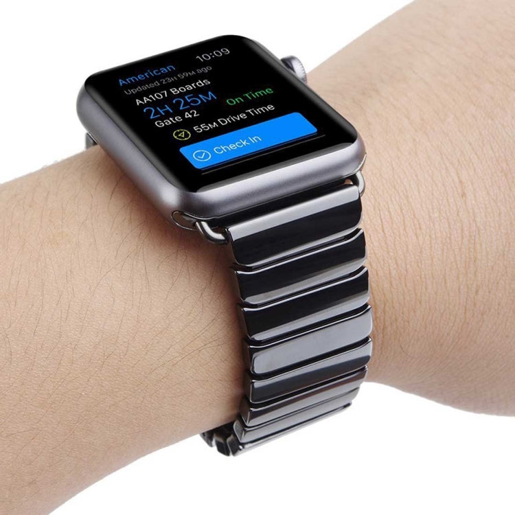 Für Apple Watch Ultra 49 mm &amp; Watch Ultra 2 49 mm / Series 10 46 mm / 9 &amp; 8 &amp; 7 45 mm / SE 3 &amp; SE 2 &amp; 6 &amp; SE 5 &amp; 4 44 mm / 3 &amp; 2 &amp; 1 42 mm: Zartes Keramikarmband, 42 mm