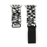 Magic Paste echtes Leder Schirmseil Nylon Armband mit Edelstahlschnalle für Apple Watch Series 10 42mm / 9&8&7 41mm / SE 3&SE 2&6&SE&5&4 40mm / 3&2&1 38mm, 7 41mm / 6&SE&5&4 40mm / 3&2&1 38mm