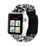 Magic Paste echtes Leder Schirmseil Nylon Armband mit Edelstahlschnalle für Apple Watch Series 10 42mm / 9&8&7 41mm / SE 3&SE 2&6&SE&5&4 40mm / 3&2&1 38mm, 7 41mm / 6&SE&5&4 40mm / 3&2&1 38mm