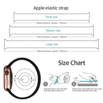 Für Apple Watch Series 8 &amp; 7 (41 mm), SE 2 &amp; 6, SE 5 &amp; 4 (40 mm) und 3 &amp; 2 &amp; 1 (38 mm): Elastisches Silikonarmband in Unifarbe, Größe: L (156 mm).