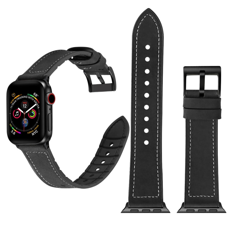 Einfarbiges TPU-Armband mit Edelstahlkern für Apple Watch Series 7 (45 mm), 6, SE, 5, 4 (44 mm) und 3, 2, 1 (42 mm, 44 mm)