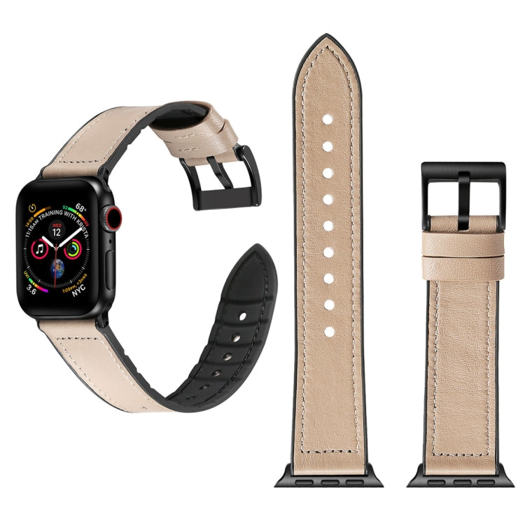 Einfarbiges TPU-Armband mit Edelstahlkern für Apple Watch Series 7 (45 mm), 6, SE, 5, 4 (44 mm) und 3, 2, 1 (42 mm, 44 mm)