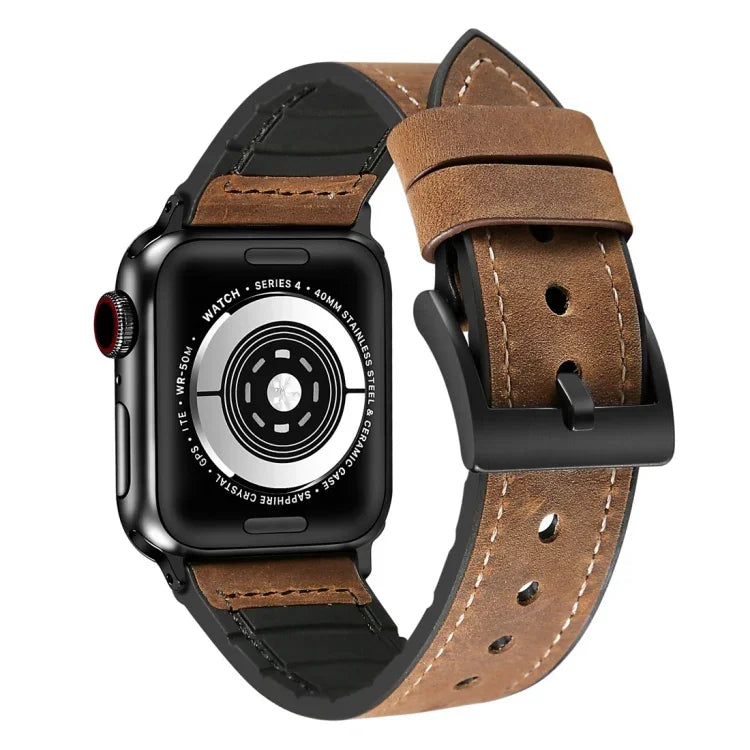 TPU-Armband mit Crazy-Horse-Textur für Apple Watch Series 3, 2 und 1 (42 mm)