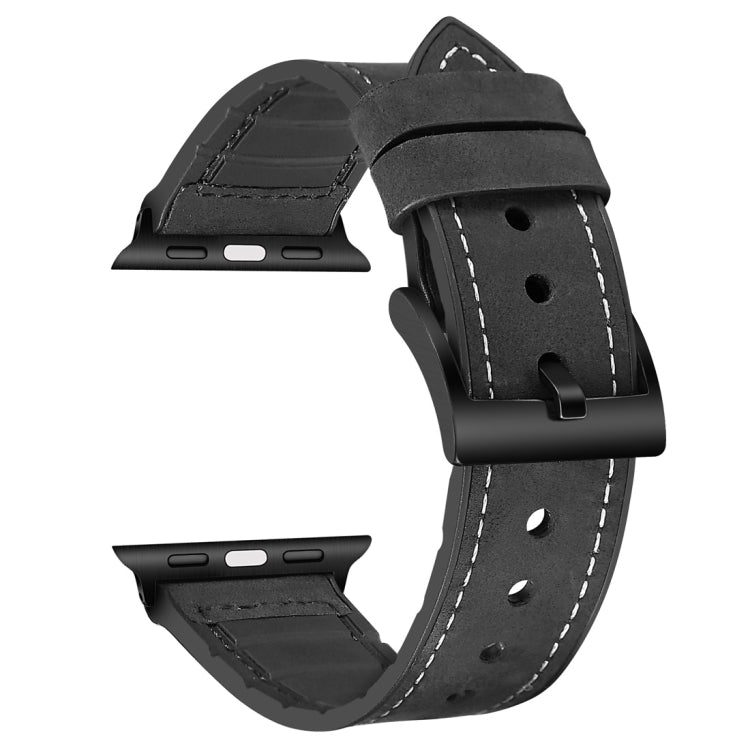 Einfarbiges TPU-Armband + Edelstahlarmband für Apple Watch Series 10 42 mm / 9, 8 und 7 41 mm / SE 3, SE 2, 6, SE 5 und 4 40 mm / 3, 2 und 1 38 mm und 40 mm