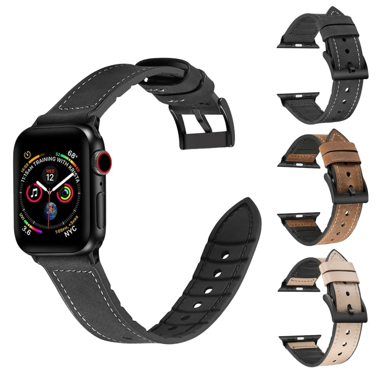 Einfarbiges TPU-Armband + Edelstahlarmband für Apple Watch Series 10 42 mm / 9, 8 und 7 41 mm / SE 3, SE 2, 6, SE 5 und 4 40 mm / 3, 2 und 1 38 mm und 40 mm