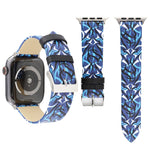 Echtleder-Uhrenarmband mit Dornenmuster für Apple Watch Series 10 42 mm / 9, 8 und 7 41 mm / SE 3, SE 2, 6, SE 5 und 4 40 mm / 3, 2 und 1 38 mm und 40 mm