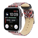 Echtleder-Uhrenarmband mit Dornenmuster für Apple Watch Series 10 42 mm / 9, 8 und 7 41 mm / SE 3, SE 2, 6, SE 5 und 4 40 mm / 3, 2 und 1 38 mm und 40 mm