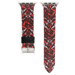 Echtleder-Uhrenarmband mit Dornenmuster für Apple Watch Series 10 42 mm / 9, 8 und 7 41 mm / SE 3, SE 2, 6, SE 5 und 4 40 mm / 3, 2 und 1 38 mm und 40 mm