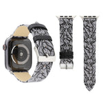 Echtleder-Uhrenarmband mit Dornenmuster für Apple Watch Ultra 49 mm &amp; Watch Ultra 2 49 mm / Series 10 46 mm / 9 &amp; 8 &amp; 7 45 mm / SE 3 &amp; SE 2 &amp; 6 &amp; SE &amp; 5 &amp; 4 44 mm / 3 &amp; 2 &amp; 1 42 mm, 44 mm