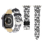 Echtleder-Uhrenarmband mit Dornenmuster für Apple Watch Ultra 49 mm &amp; Watch Ultra 2 49 mm / Series 10 46 mm / 9 &amp; 8 &amp; 7 45 mm / SE 3 &amp; SE 2 &amp; 6 &amp; SE &amp; 5 &amp; 4 44 mm / 3 &amp; 2 &amp; 1 42 mm, 44 mm