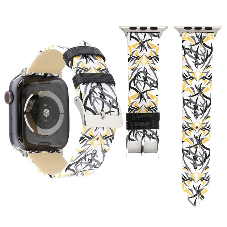 Echtleder-Uhrenarmband mit Dornenmuster für Apple Watch Ultra 49 mm &amp; Watch Ultra 2 49 mm / Series 10 46 mm / 9 &amp; 8 &amp; 7 45 mm / SE 3 &amp; SE 2 &amp; 6 &amp; SE &amp; 5 &amp; 4 44 mm / 3 &amp; 2 &amp; 1 42 mm, 44 mm