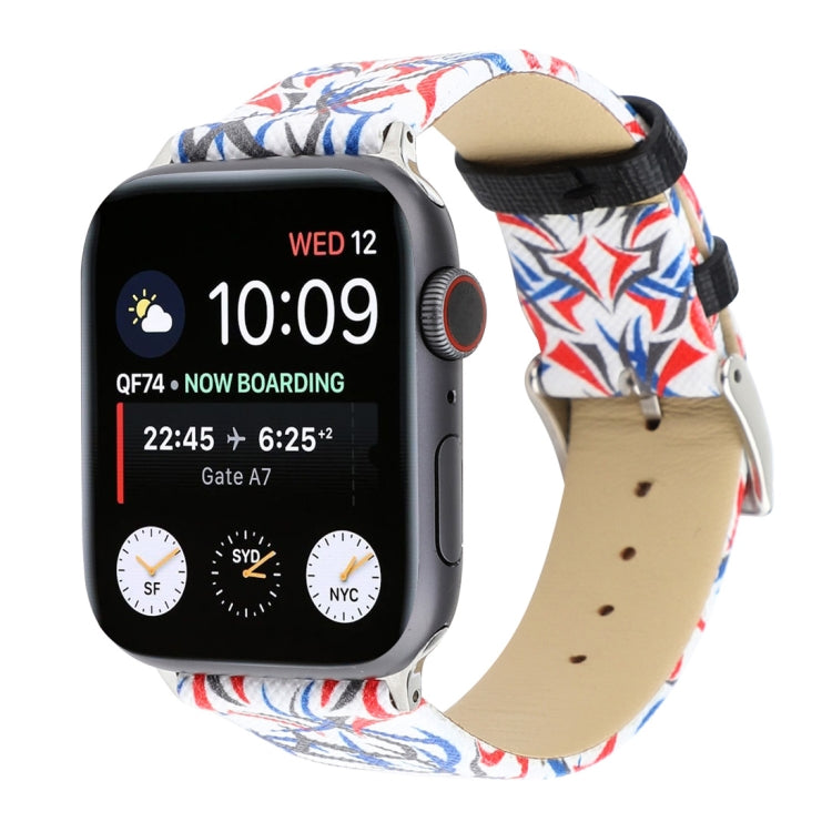 Echtleder-Uhrenarmband mit Dornenmuster für Apple Watch Ultra 49 mm &amp; Watch Ultra 2 49 mm / Series 10 46 mm / 9 &amp; 8 &amp; 7 45 mm / SE 3 &amp; SE 2 &amp; 6 &amp; SE &amp; 5 &amp; 4 44 mm / 3 &amp; 2 &amp; 1 42 mm, 44 mm