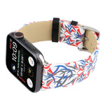Echtleder-Uhrenarmband mit Dornenmuster für Apple Watch Ultra 49 mm &amp; Watch Ultra 2 49 mm / Series 10 46 mm / 9 &amp; 8 &amp; 7 45 mm / SE 3 &amp; SE 2 &amp; 6 &amp; SE &amp; 5 &amp; 4 44 mm / 3 &amp; 2 &amp; 1 42 mm, 44 mm