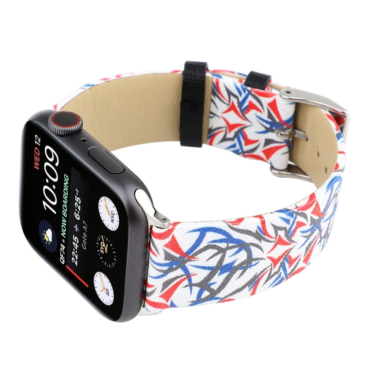 Echtleder-Uhrenarmband mit Dornenmuster für Apple Watch Ultra 49 mm &amp; Watch Ultra 2 49 mm / Series 10 46 mm / 9 &amp; 8 &amp; 7 45 mm / SE 3 &amp; SE 2 &amp; 6 &amp; SE &amp; 5 &amp; 4 44 mm / 3 &amp; 2 &amp; 1 42 mm, 44 mm