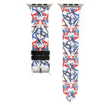 Echtleder-Uhrenarmband mit Dornenmuster für Apple Watch Ultra 49 mm &amp; Watch Ultra 2 49 mm / Series 10 46 mm / 9 &amp; 8 &amp; 7 45 mm / SE 3 &amp; SE 2 &amp; 6 &amp; SE &amp; 5 &amp; 4 44 mm / 3 &amp; 2 &amp; 1 42 mm, 44 mm