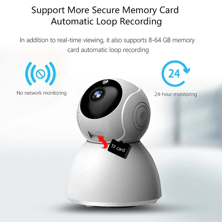 720P HD 1,0 MP WLAN-IP-Kamera, unterstützt Infrarot-Nachtsicht / Bewegungserkennung / App-Steuerung, EU-Stecker, 720P