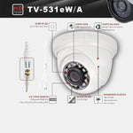 531eA CE- und RoHS-zertifizierte, wasserdichte 3,6-mm-3-MP-AHD-Kamera mit 12 IR-LEDs, Nachtsichtfunktion und Weißabgleich, 531eA-W, 531eA-L, 531eA-H2