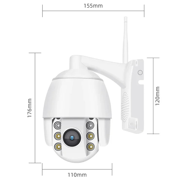 QX2 1080P HD 360°-Panorama-WLAN-Kamera für Tag und Nacht, Vollfarb-Bild, IP66 wasserdicht, unterstützt Bewegungserkennung, Zwei-Wege-Audio, TF-Kartensteckplatz, US-Stecker, WLAN-Version